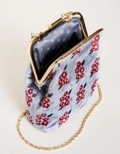 Evening Bag White Hall Blossom Sprig Slate 9 Evening Bag White Hall Blossom Sprig Slate -Spartina Store 370828c