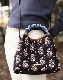 Top Handle Bucket White Hall Blossom Sprig Black 11 Top Handle Bucket White Hall Blossom Sprig Black -Spartina Store 370859e