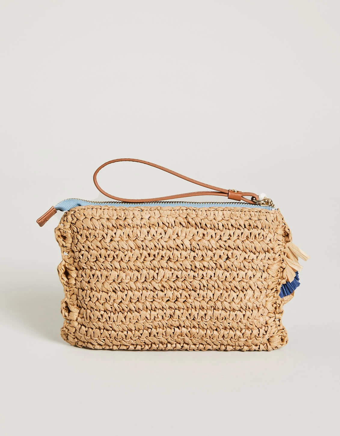 Crochet Wristlet Blue Wildflower 3 Crochet Wristlet Blue Wildflower - Image 3