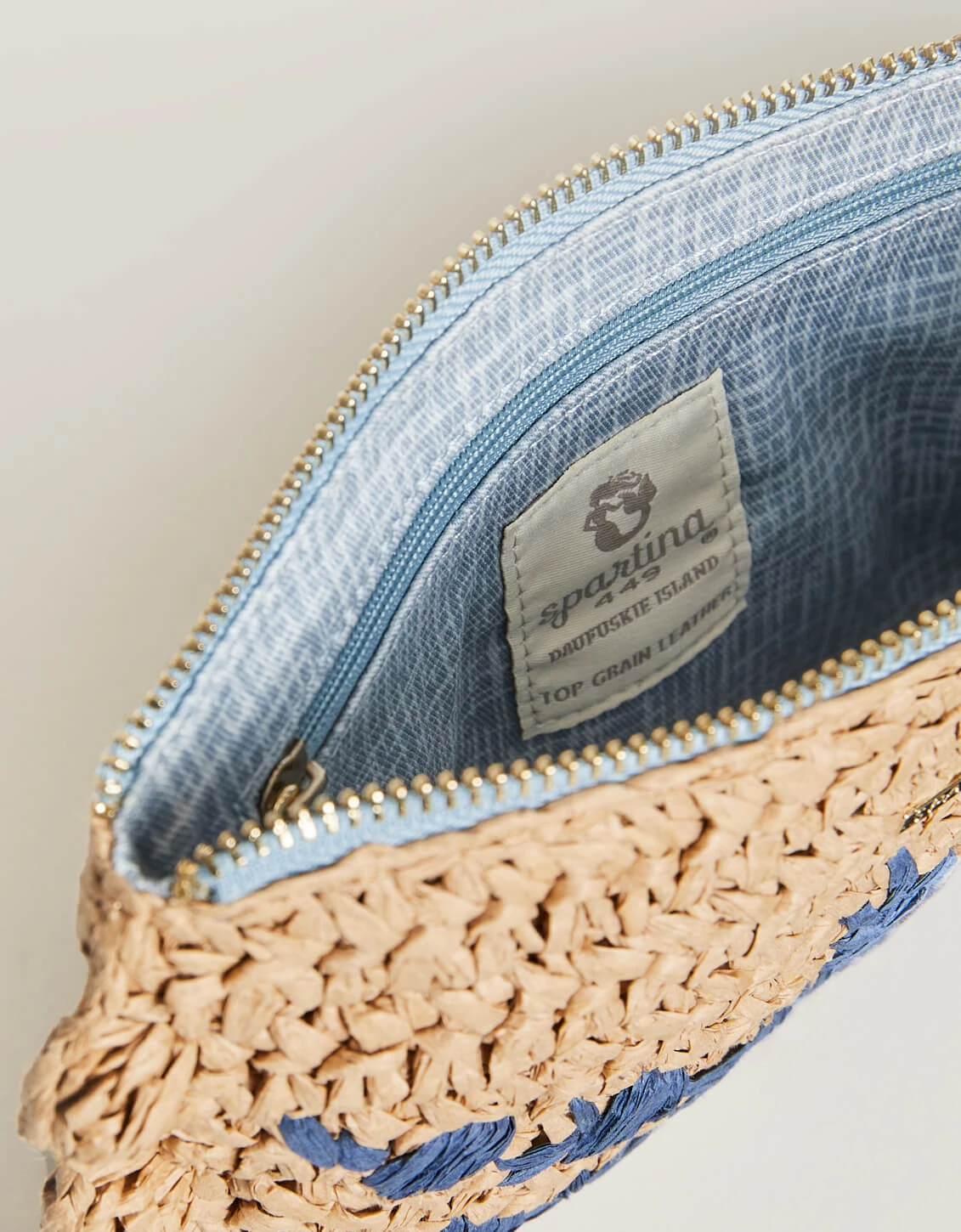 Crochet Wristlet Blue Wildflower 2 Crochet Wristlet Blue Wildflower - Image 2