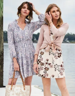 Alisa Wrap Dress Parade Floral Vine Seashell 11 Alisa Wrap Dress Parade Floral Vine Seashell -Spartina Store 371887r