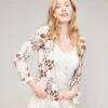 Clara Convertible Cardigan Floral Vine Seashell