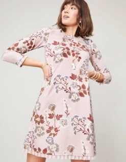 Island Fringe Dress Parade Floral Vine Mauve -Spartina Store 372365o