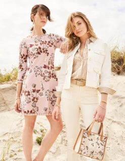 Island Fringe Dress Parade Floral Vine Mauve -Spartina Store 372365r