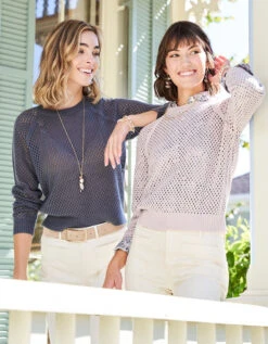 Shelby Seawool Pullover Hushed Violet -Spartina Store 372990s