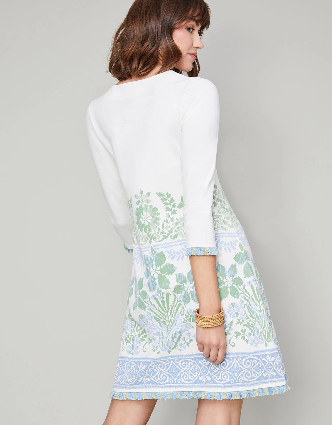 Island Fringe Dress Peeples Song Floral Border 3 Island Fringe Dress Peeples Song Floral Border - Image 3