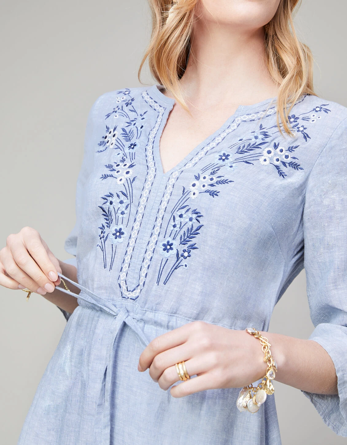 Kayce Embroidered Dress Peeples Song Palm Embroidery 2 Kayce Embroidered Dress Peeples Song Palm Embroidery - Image 2