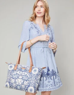 Kayce Embroidered Dress Peeples Song Palm Embroidery 7 Kayce Embroidered Dress Peeples Song Palm Embroidery -Spartina Store 373928b