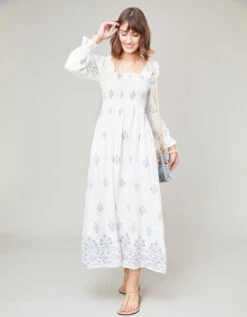 Riverly Smocked Dress Peeples Song Sweet Floral 7 Riverly Smocked Dress Peeples Song Sweet Floral -Spartina Store 374345