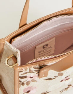 Dune Satchel Crossbody Parade Embroidered Floral -Spartina Store 374642c