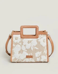 Reed Satchel Crossbody Parade Raffia Floral
