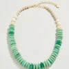Green Gaia Beaded Necklace 17"