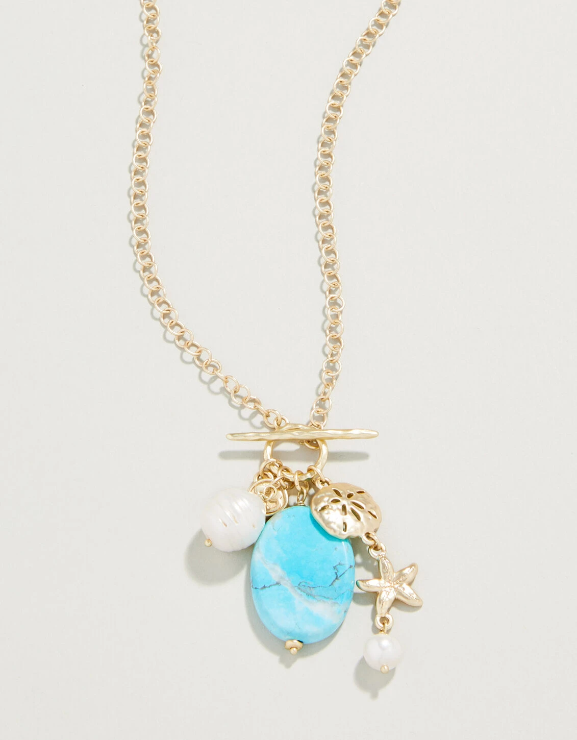 Seaside Necklace 32" Turquoise/Pearl 1 Seaside Necklace 32" Turquoise/Pearl