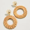 Sunshine Wicker Earrings Natural