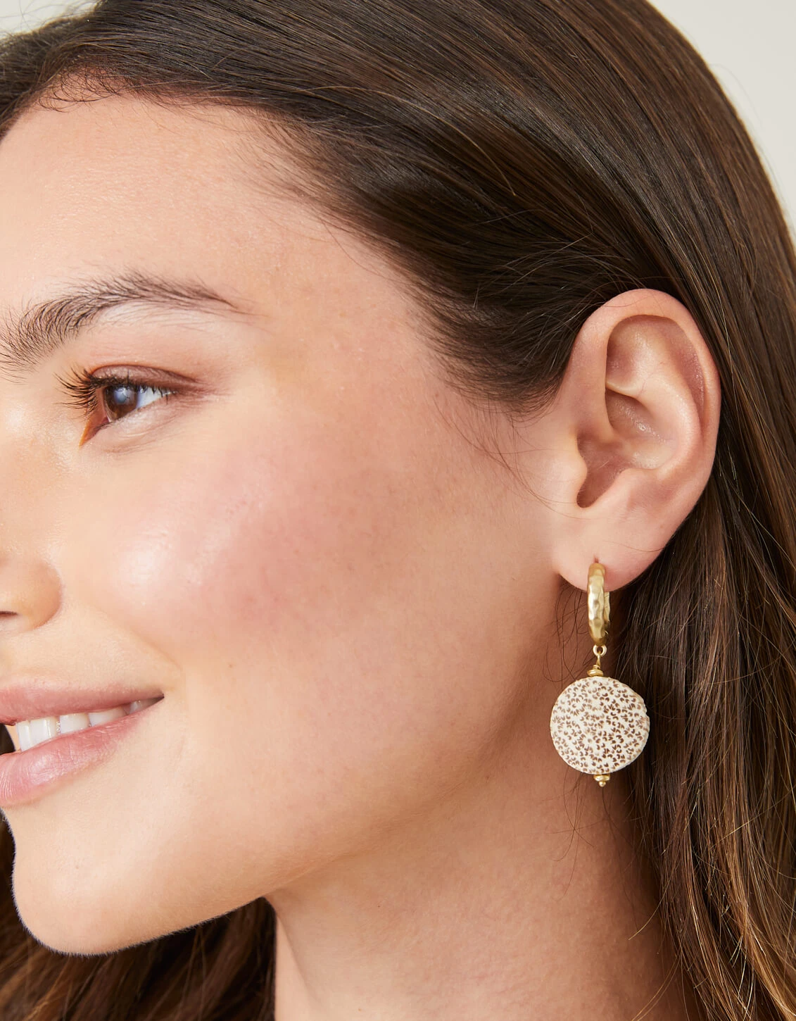 Palm Wood Hoop Earrings Natural 2 Palm Wood Hoop Earrings Natural - Image 2