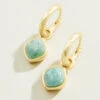 Maera Drop Hoop Earrings Amazonite