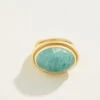 Oval Stone Ring Amazonite