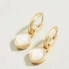 Maera Drop Hoop Earrings Mother-of-Pearl