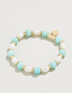 Stretch Bracelet 8mm Amazonite/Pearl