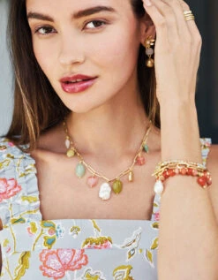 Chestnut Earrings White -Spartina Store 375694o