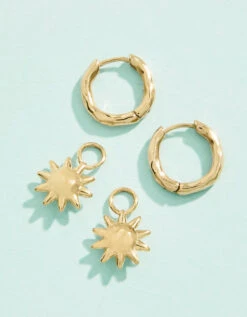 Sunshine Convertible Hoop Earrings -Spartina Store 375991b