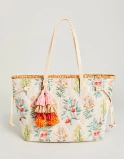 Jetsetter Tote Queenie Topiary Flax