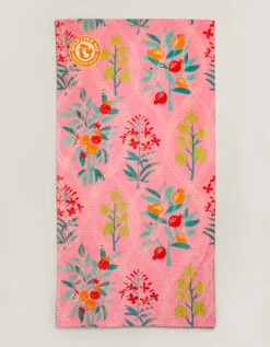 Beach Towel Queenie Topiary Pink