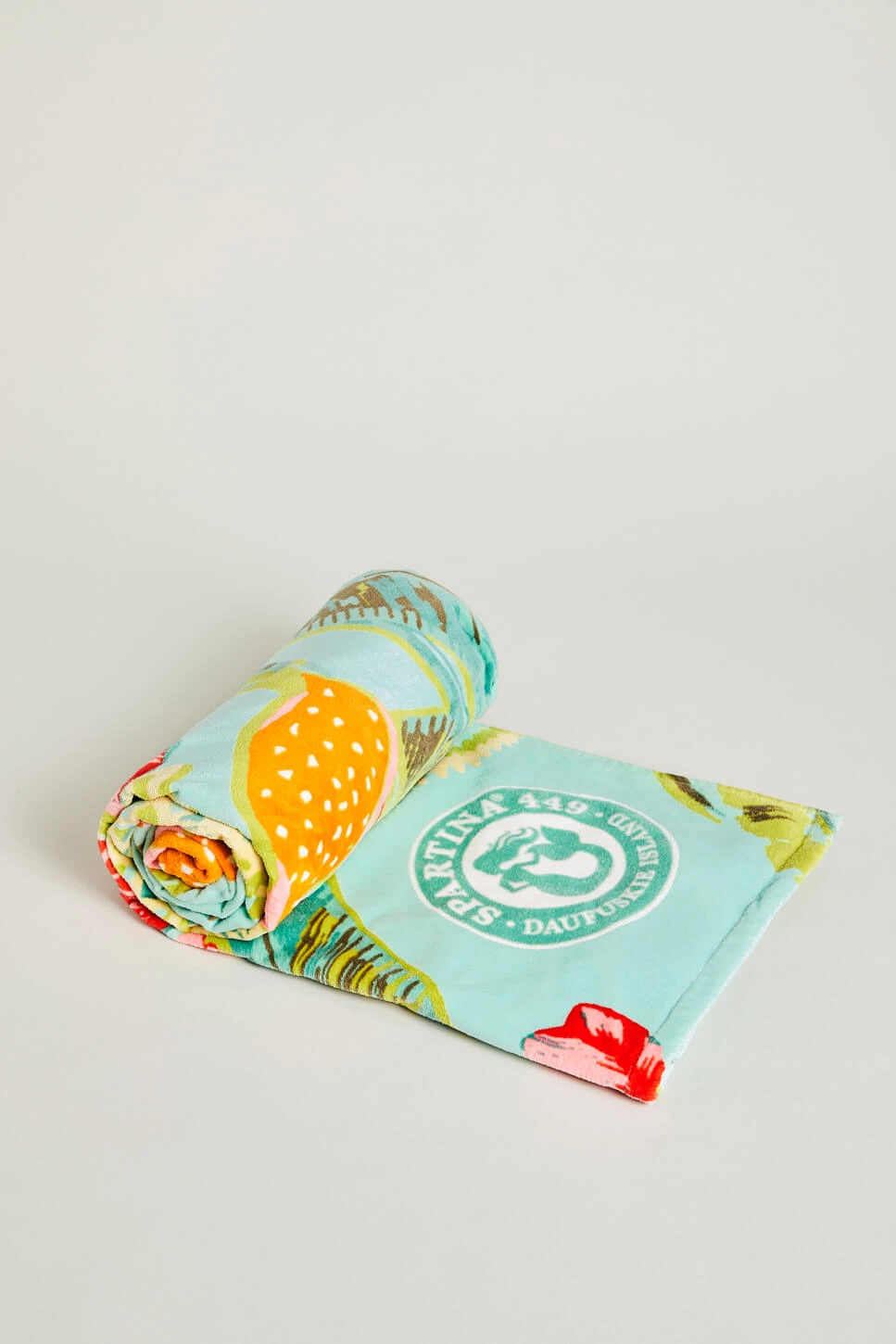 Beach Towel Queenie Tropical Floral Sea Foam 2 Beach Towel Queenie Tropical Floral Sea Foam - Image 2