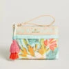 Carina Wristlet Queenie Tropical Floral Sea Foam