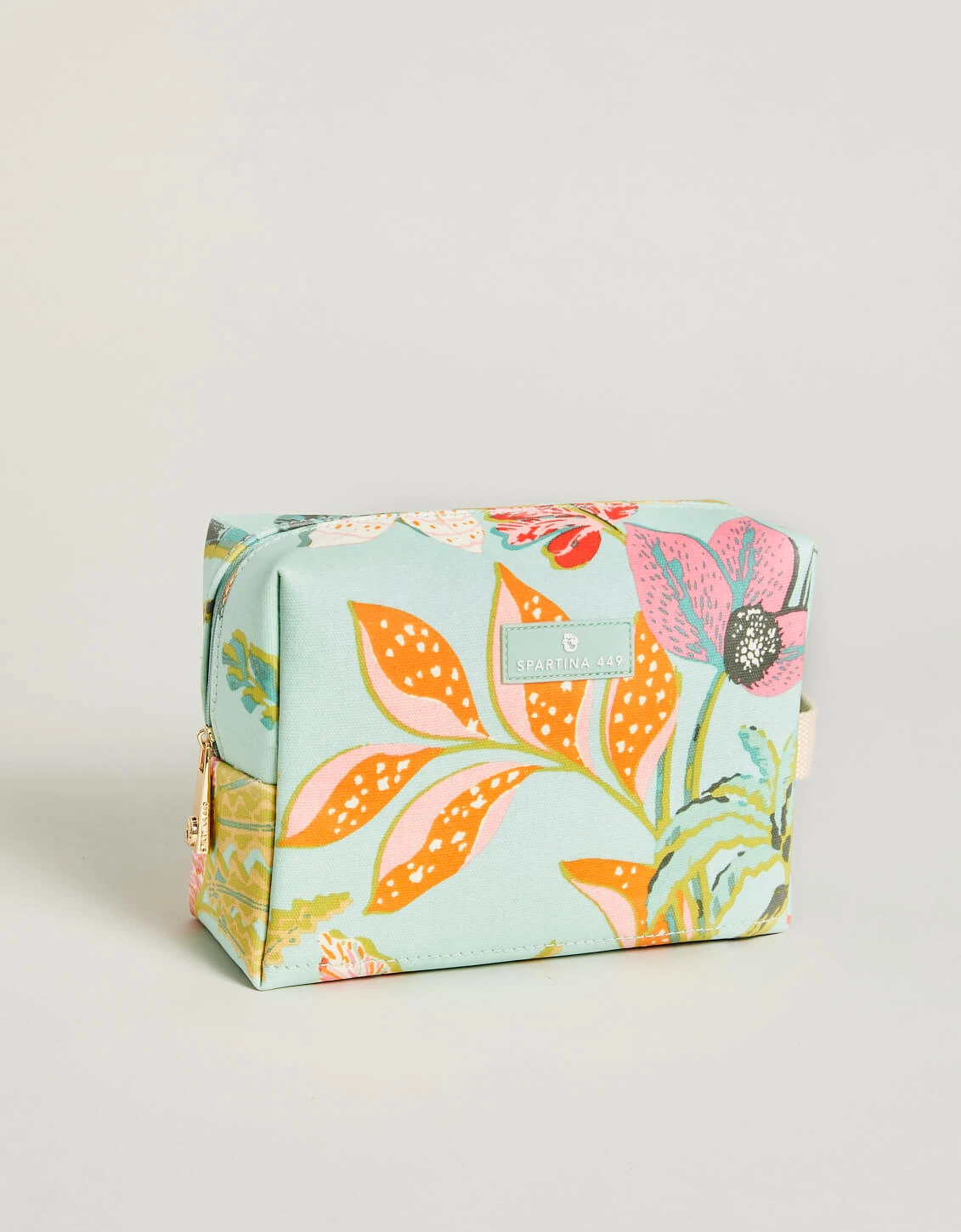 Cosmetic Case Queenie Tropical Floral Sea Foam 1 Cosmetic Case Queenie Tropical Floral Sea Foam