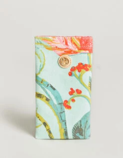 Sunglass Case Queenie Tropical Floral Sea Foam