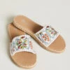 Spartina 449 X Sea Star Cabana Slides Queenie Topiary White Denim