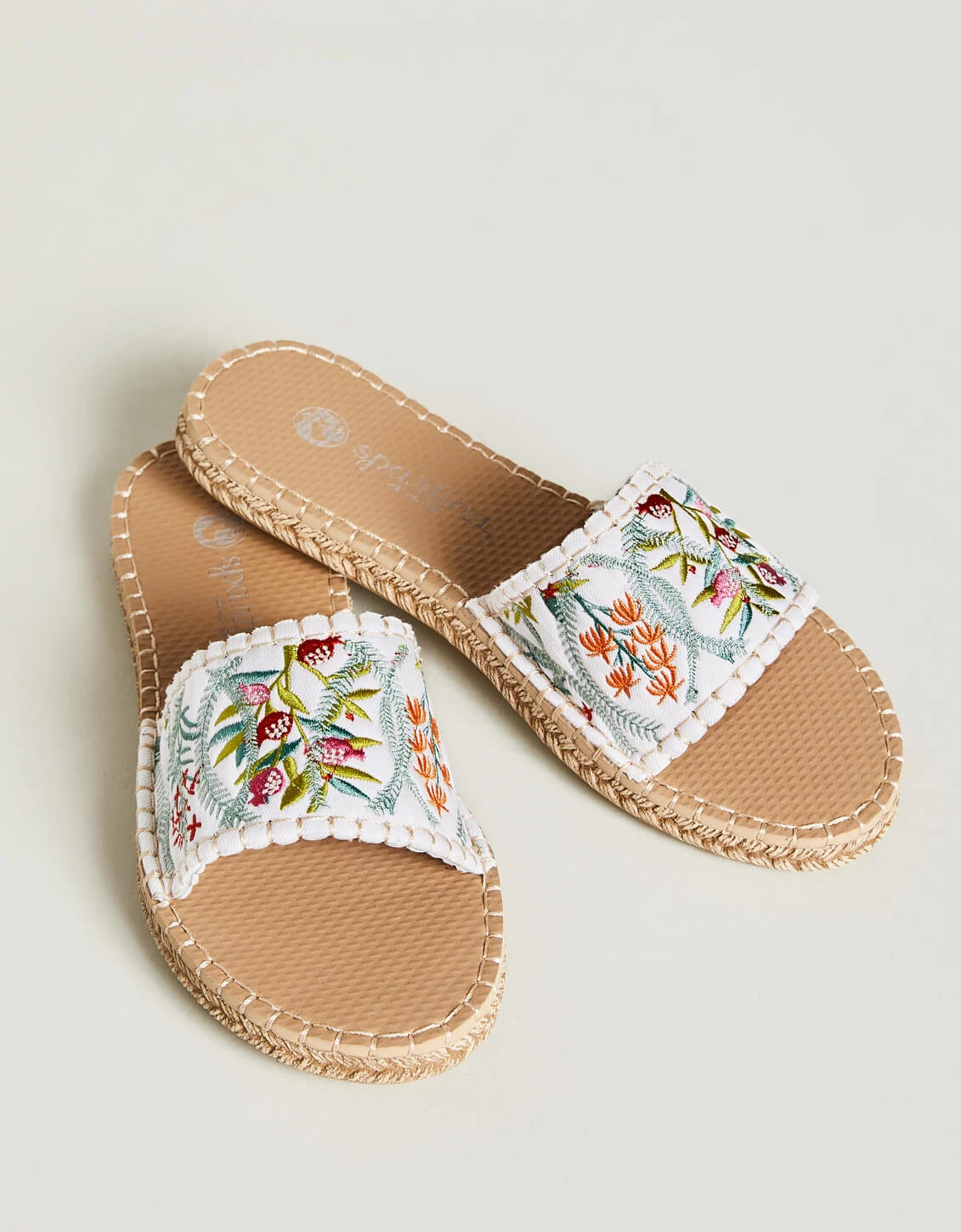 Spartina 449 X Sea Star Cabana Slides Queenie Topiary White Denim 1 Spartina 449 X Sea Star Cabana Slides Queenie Topiary White Denim