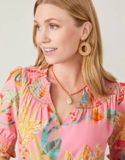 Leanne Maxi Dress Queenie Tropical Floral Pink -Spartina Store 377551e