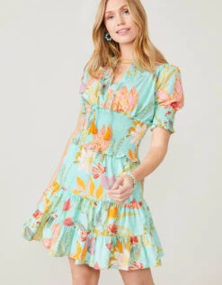 Natalia Skirt Queenie Tropical Floral Sea Foam -Spartina Store 377797b