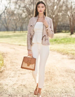 Dani Linen Jacket Toasted Coconut Stripe 11 Dani Linen Jacket Toasted Coconut Stripe -Spartina Store 378930n