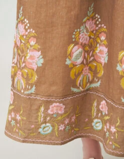 Loretta Halter Midi Dress Jane Jardinere Embroidery -Spartina Store 379081e