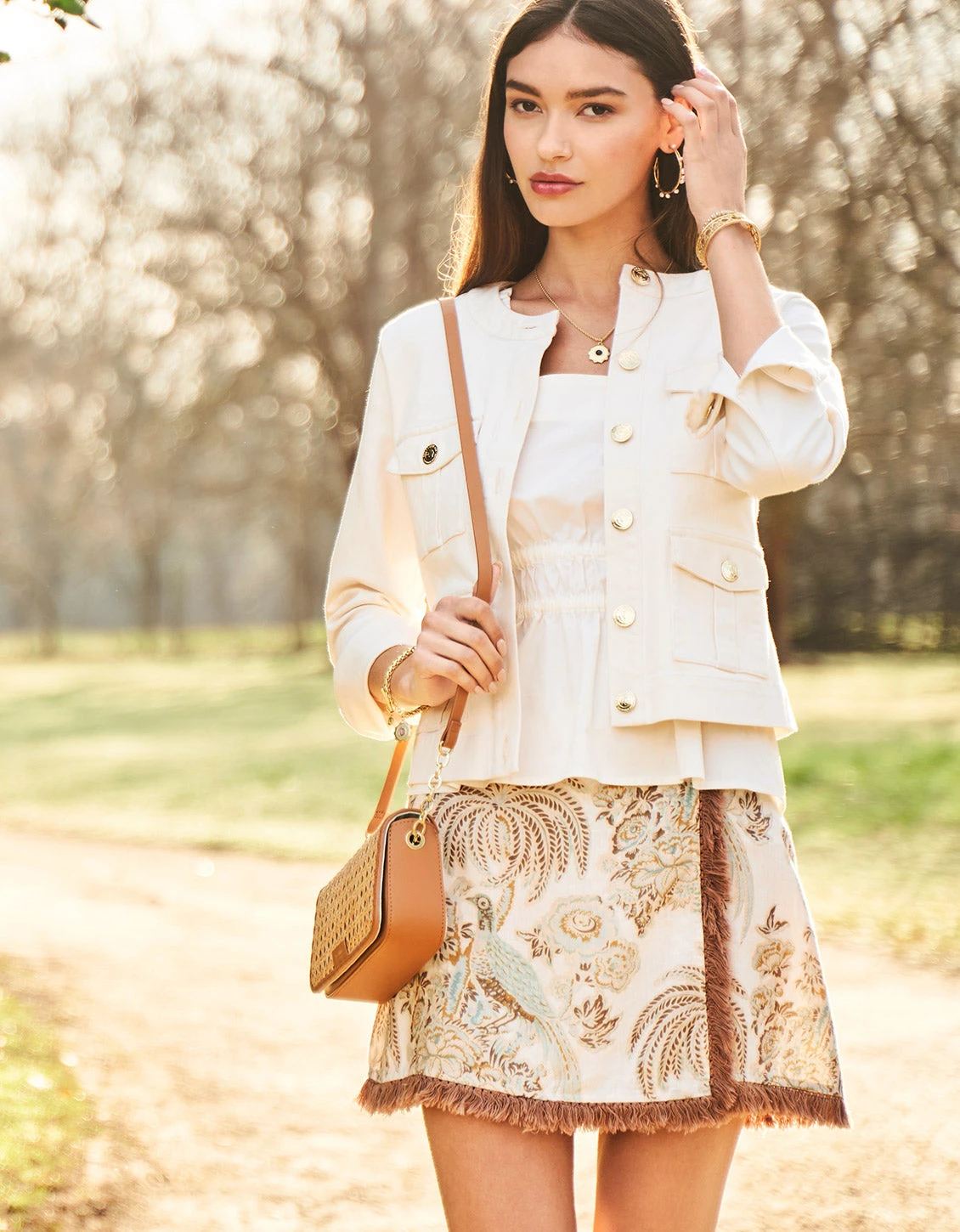 Octavia Linen Skirt Jane Bird Palm 7 Octavia Linen Skirt Jane Bird Palm - Image 7