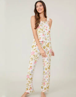 Pajama Pant Jane Jacobean Cream -Spartina Store 379623d