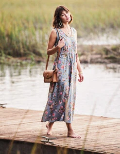 Lenea Maxi Dress Jane Jardinere Blue -Spartina Store 379920m