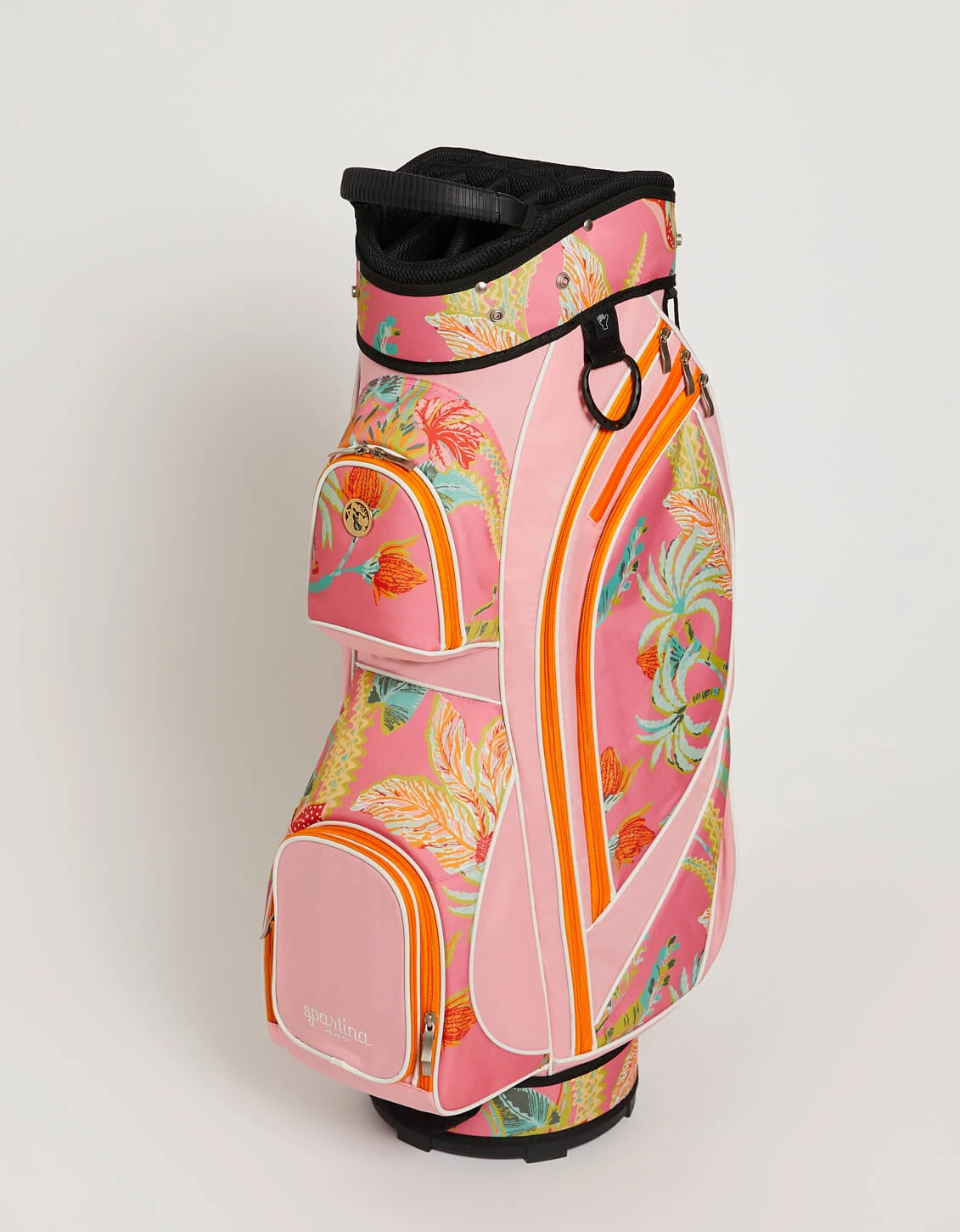 Golf Cart Bag Queenie Tropical Floral Pink 2 Golf Cart Bag Queenie Tropical Floral Pink - Image 2