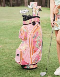 Golf Cart Bag Queenie Tropical Floral Pink 8 Golf Cart Bag Queenie Tropical Floral Pink -Spartina Store 380308n