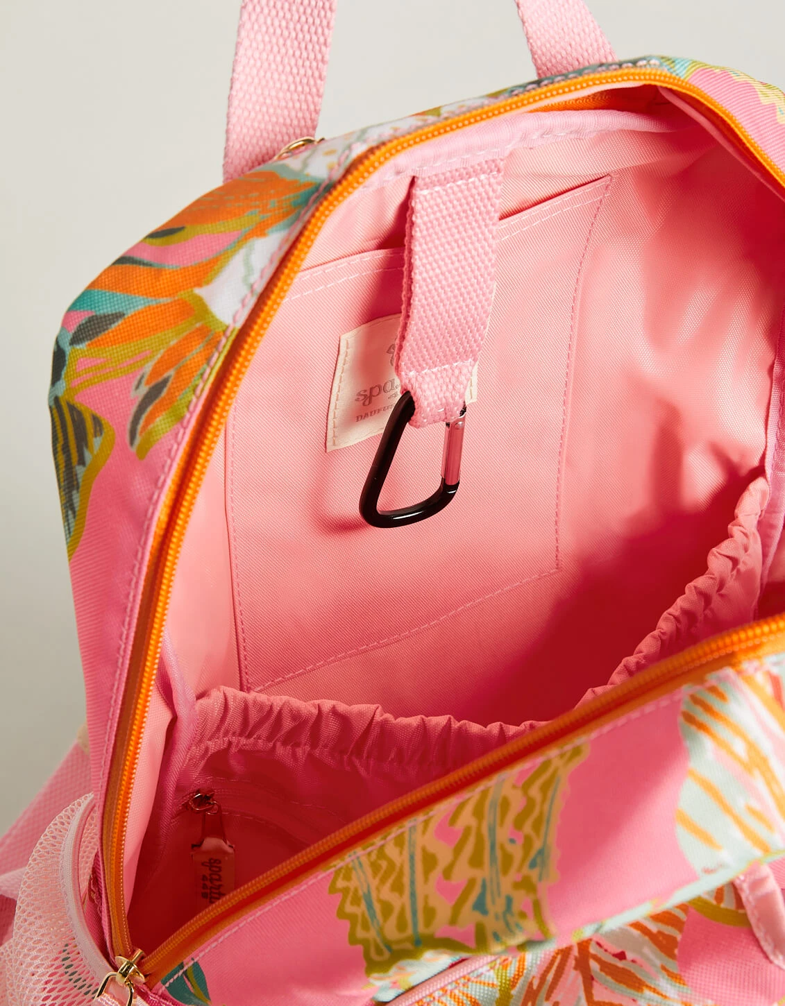 Pickleball Backpack LW Queenie Tropical Floral Pink 5 Pickleball Backpack LW Queenie Tropical Floral Pink - Image 5