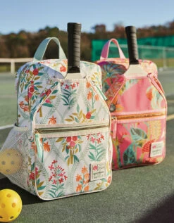 Pickleball Backpack LW Queenie Tropical Floral Pink 9 Pickleball Backpack LW Queenie Tropical Floral Pink -Spartina Store 380353n