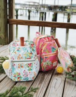 Pickleball Backpack LW Queenie Topiary White -Spartina Store 380469h