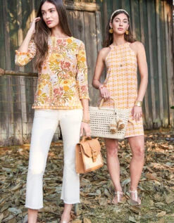 Gabbi Halter Dress Ollie Geo -Spartina Store 380681n