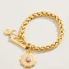 Medallion Toggle Bracelet Lilac