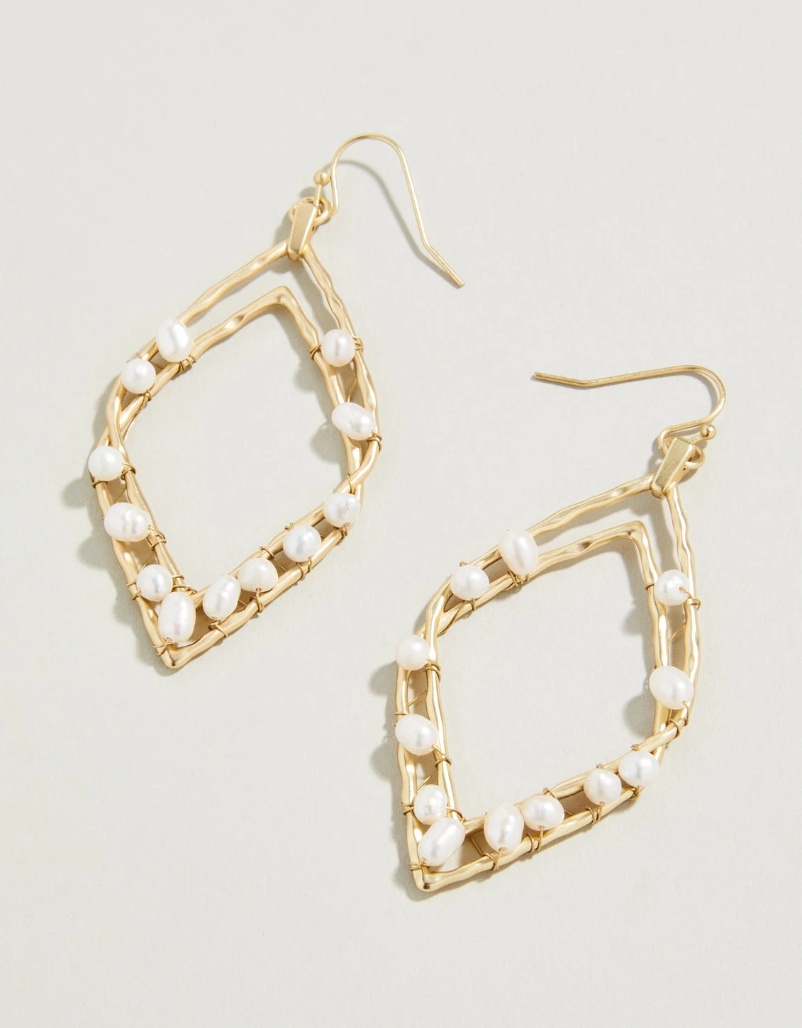 Deco Drama Beaded Earrings Pearl 1 Deco Drama Beaded Earrings Pearl