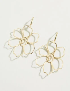 Granny Flower Earrings Gold