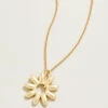 Spinning Daisy Slide Necklace 28" Gold